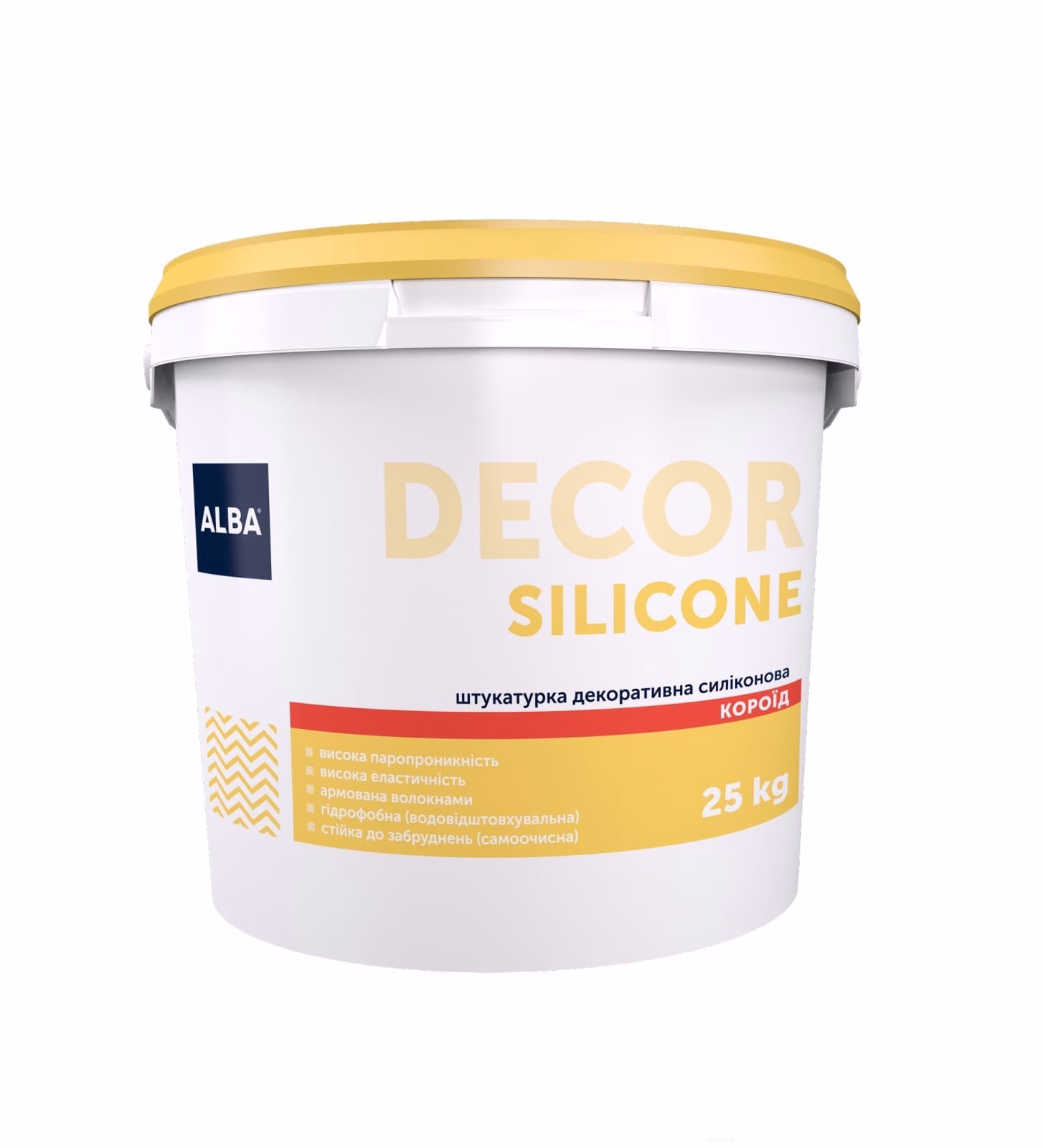 Штукатурка силіконова декоративна ALBA DECOR SILICONE «КОРОЇД» 2,0; 3,0мм 25 кг